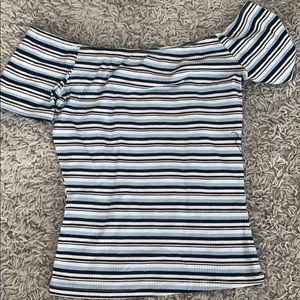 Rue21 striped off the shoulder shirt